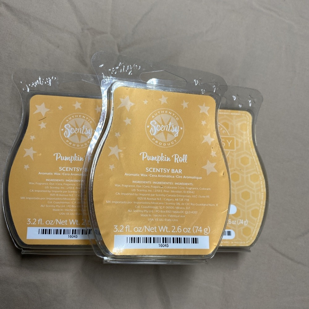 Scentsy wax bars lot of 3. Pumkin Roll 3.2 Fl oz